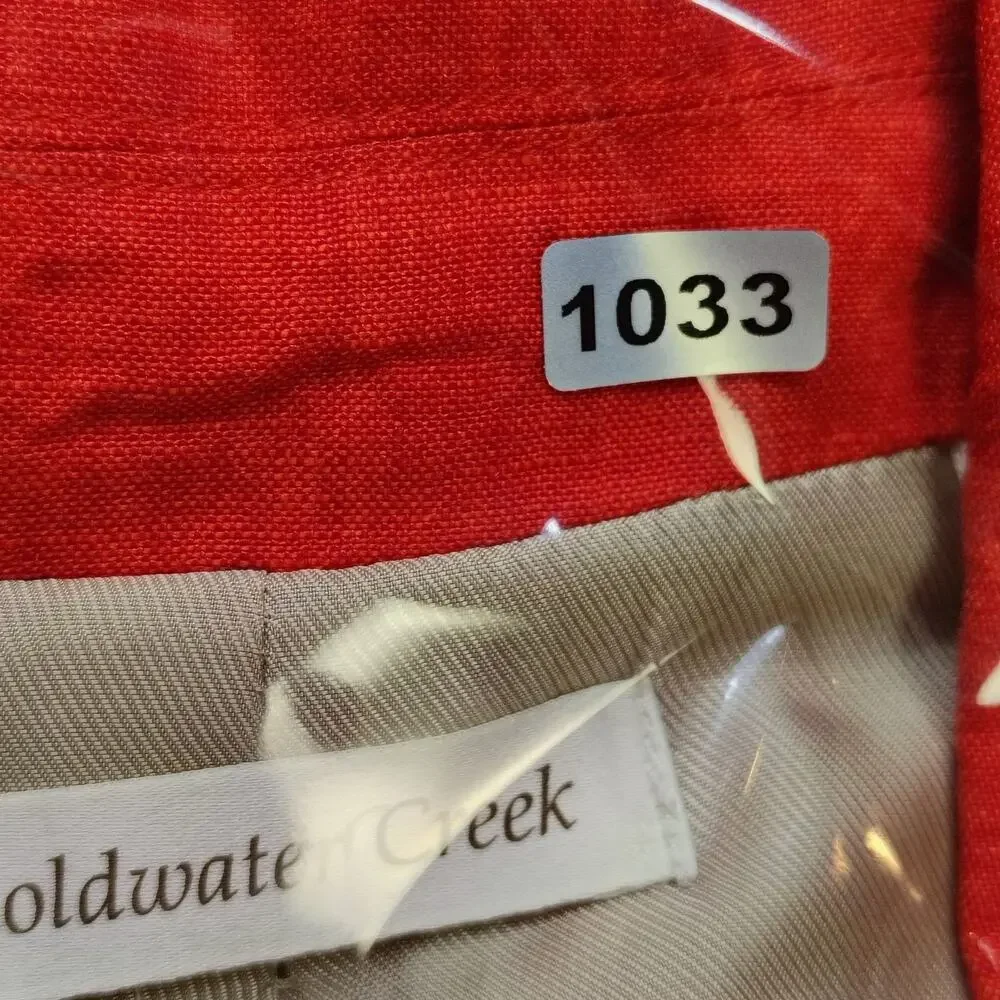 Coldwater Creek 100% Linen Blazer Jacket Orange Coral Classic Women's Size 12